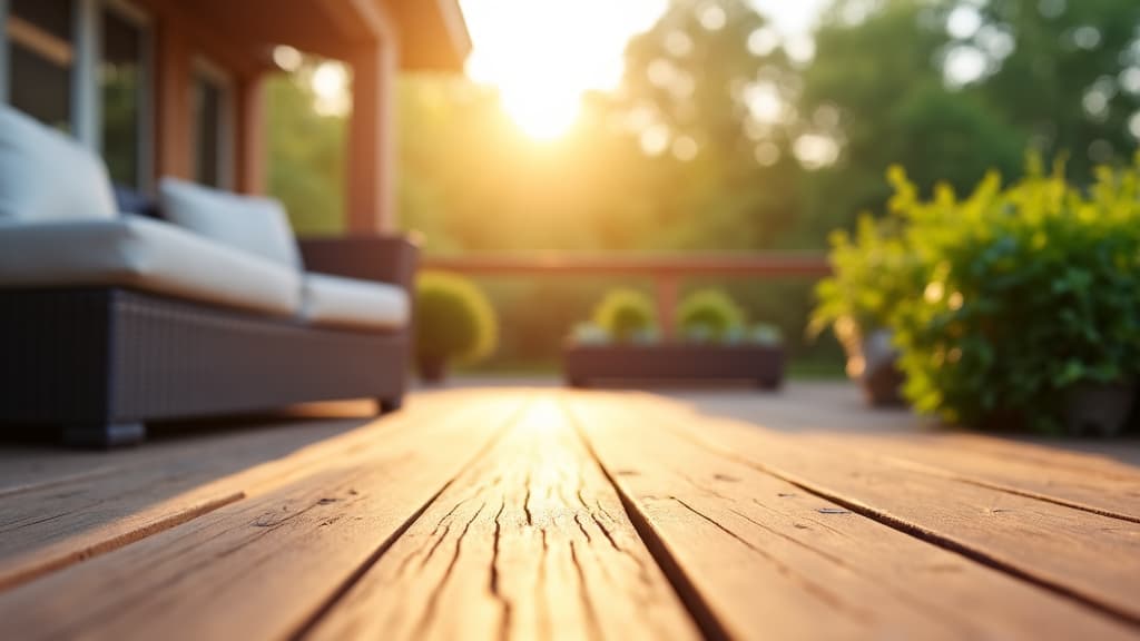 Outdoor deck with seating area in Birmingham, AL