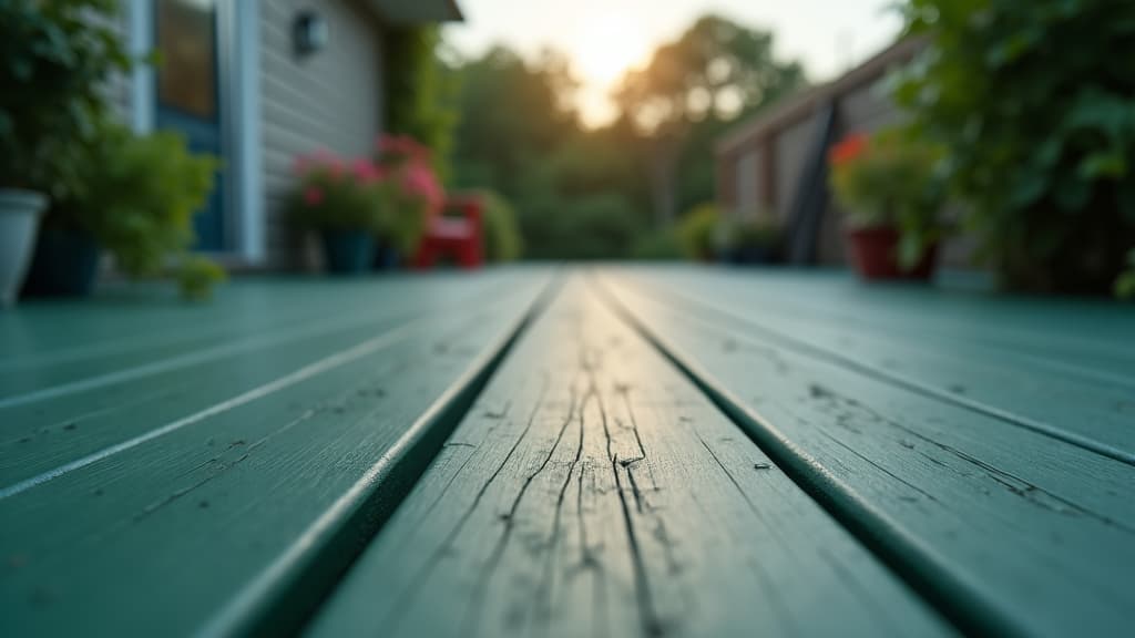restored wooden deck in a Homewood backyard