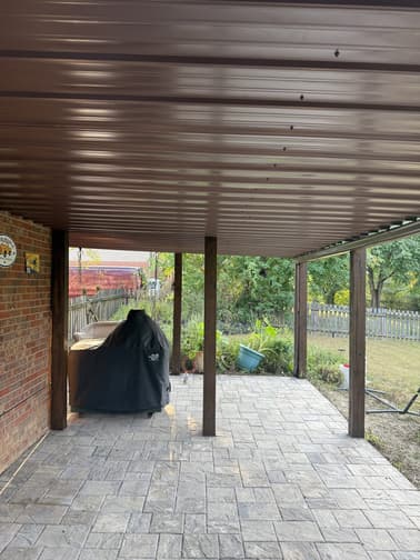 freshly sealed wood deck in Vestavia Hills AL