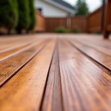 Freshly sealed wood deck in Birmingham, AL