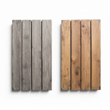 Weathered deck boards with surface graying in a Birmingham, AL home