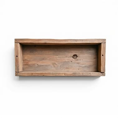 Close-up of old deck frame without joist hangers