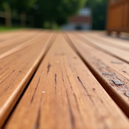 Deck stained with a semi-transparent finish in Hoover, AL