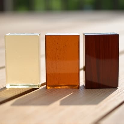 Deck stain samples for color consultation in Hoover, AL