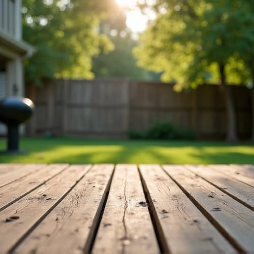 weathered wood deck in Hoover, AL before staining