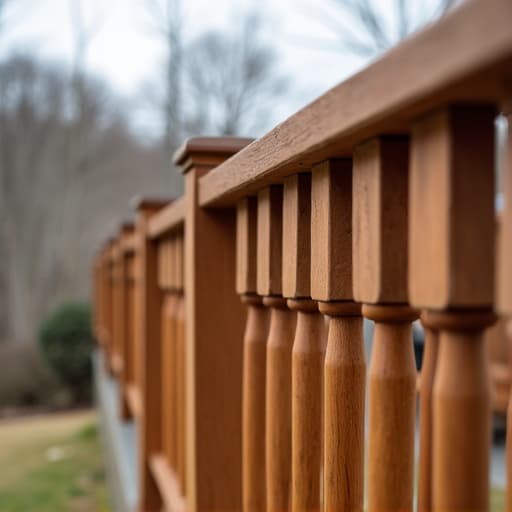 Inspection of deck railing for safety and stability in Birmingham