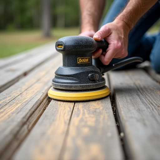 Deck restoration process on southern yellow pine in Hoover, AL