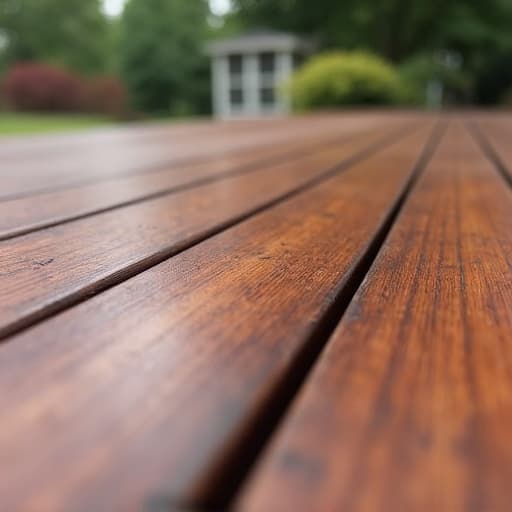 High-end deck in Mountain Brook receiving professional sealing and maintenance