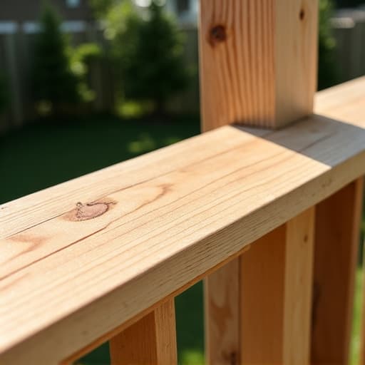 An expert deck builder inspecting a wooden deck structure for rebuilding readiness.