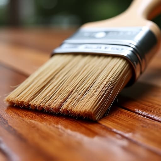 Professional deck staining in Homewood, AL, showcasing the technical wood preservation process with skilled application and high-quality materials