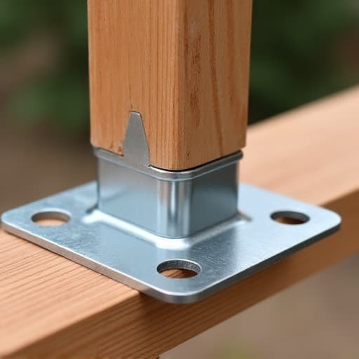 Close-up of a deck board with rusted screws being replaced with new, ceramic-coated fasteners for improved durability.