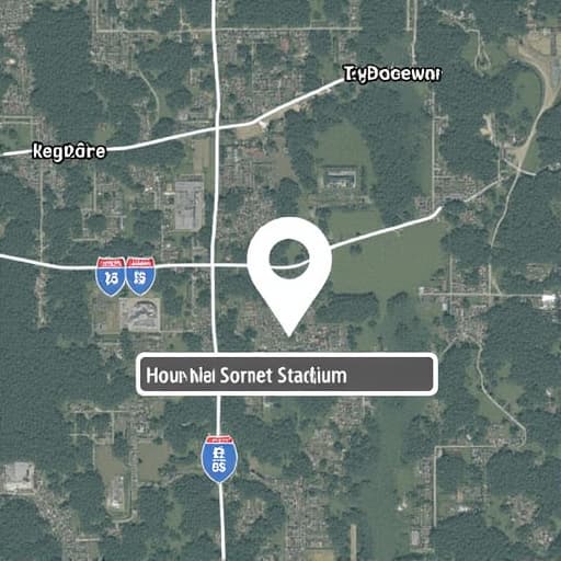 Map showing Hoover, Alabama service area for Alabama Deck Restoration