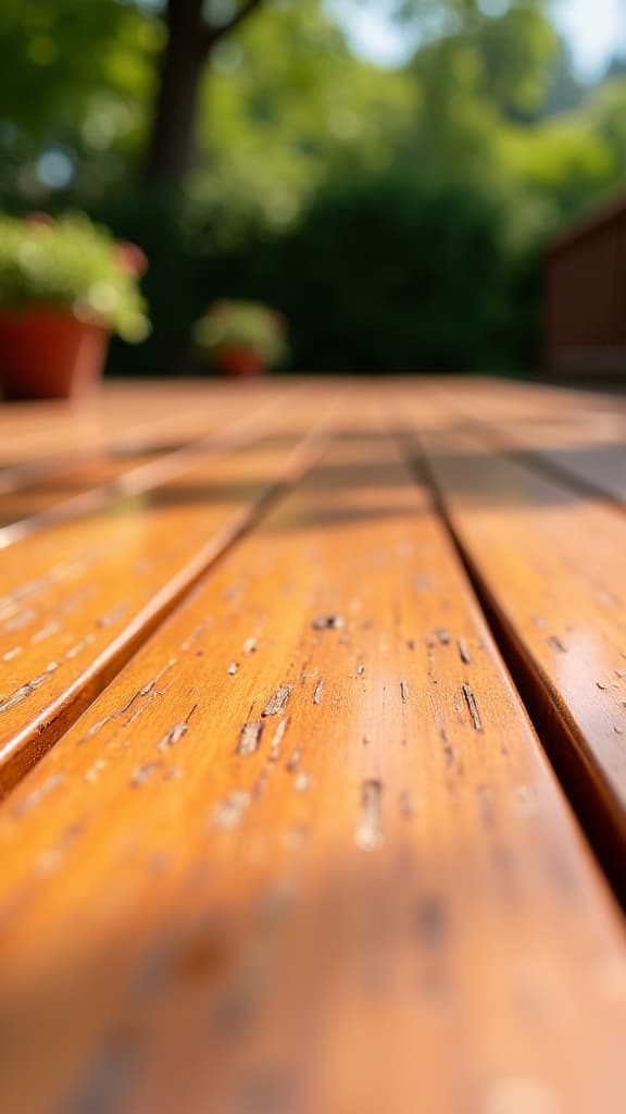 beautifully stained deck in a Homewood backyard
