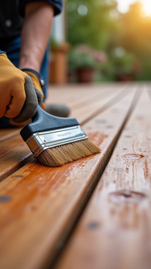 homeowner staining deck in cahaba heights al