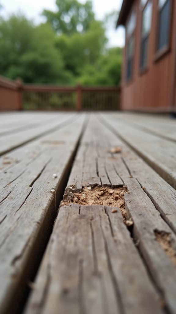Homewood AL deck repair specialist inspecting structural damage