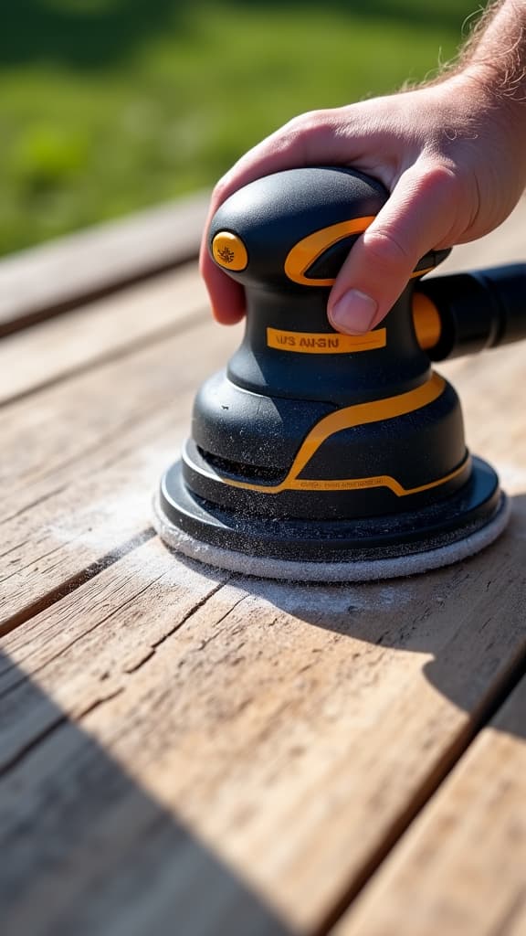 Deck before and after professional refinishing