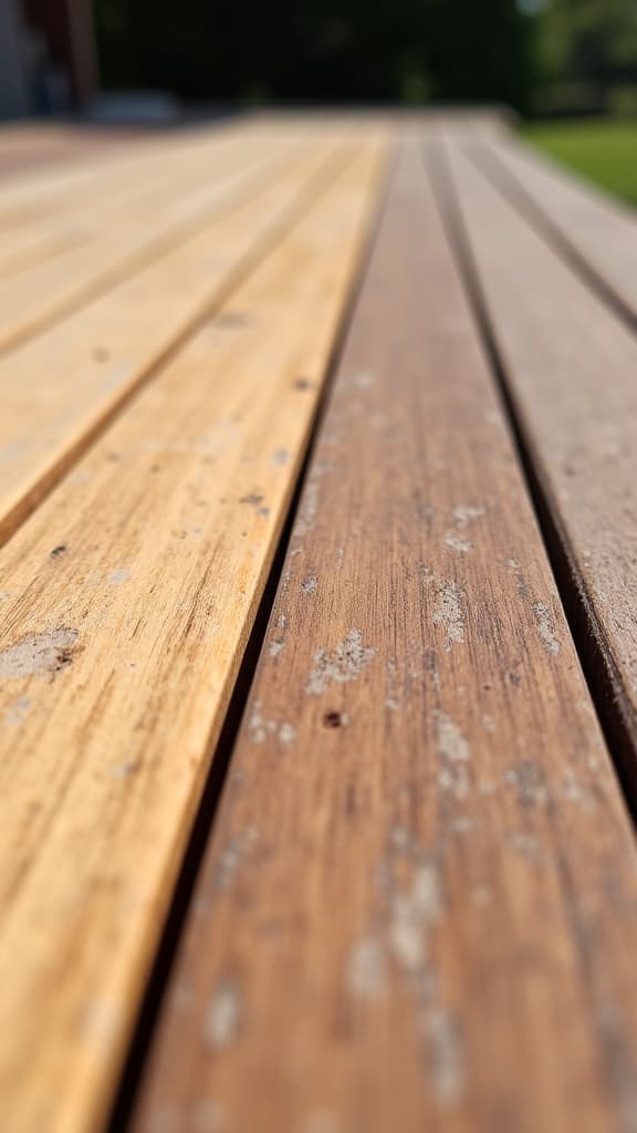 weathered deck after professional restoration in Homewood, AL