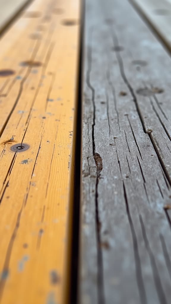 Deck restoration wood brightening with a natural honey-gold finish in Birmingham, AL