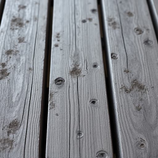 Old weathered deck in Cahaba Heights before restoration showing gray wood and grime.